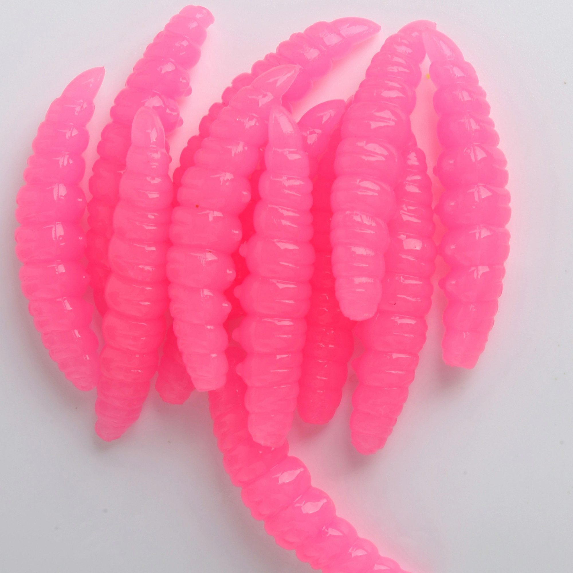 Paladin Kunstköder Auftriebsköder Tauwurm 10 Stück 6,5 cm pink Aroma: Käse
