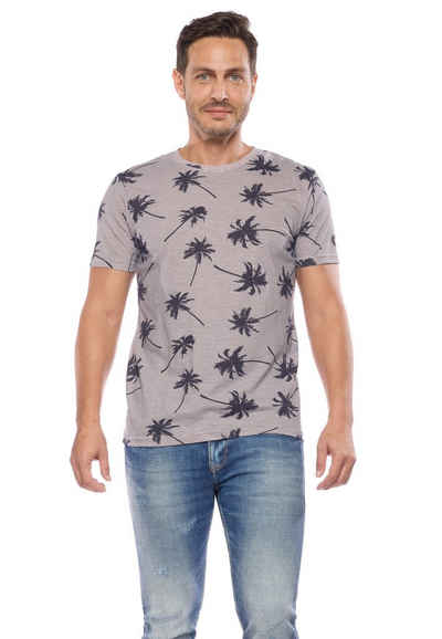 Le Temps Des Cerises T-Shirt mit Palmendruck