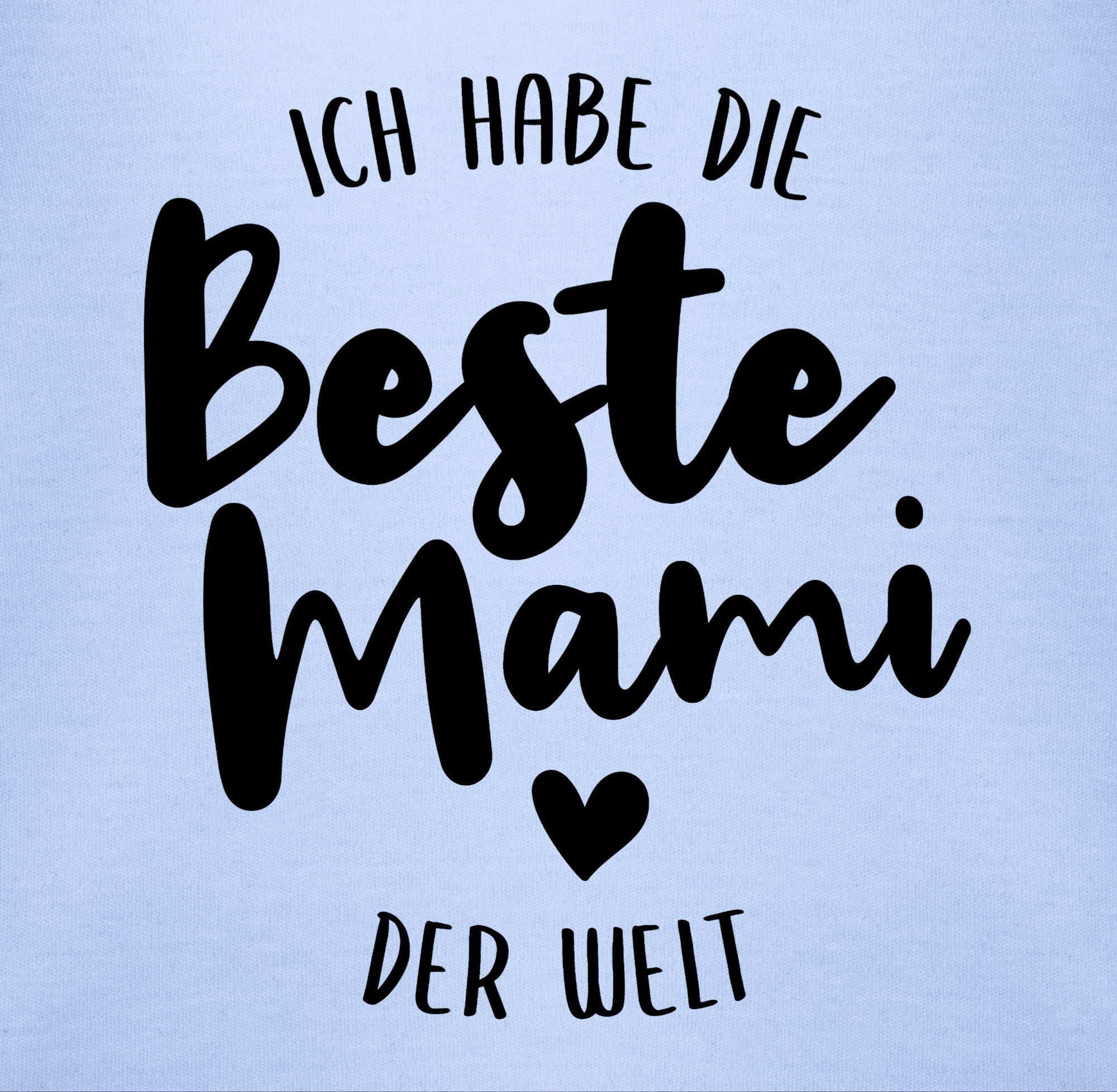 Ich die Muttertagsgeschenk (1-tlg) Babyblau Welt Shirtracer Shirtbody schwarz 1 beste der Mami habe