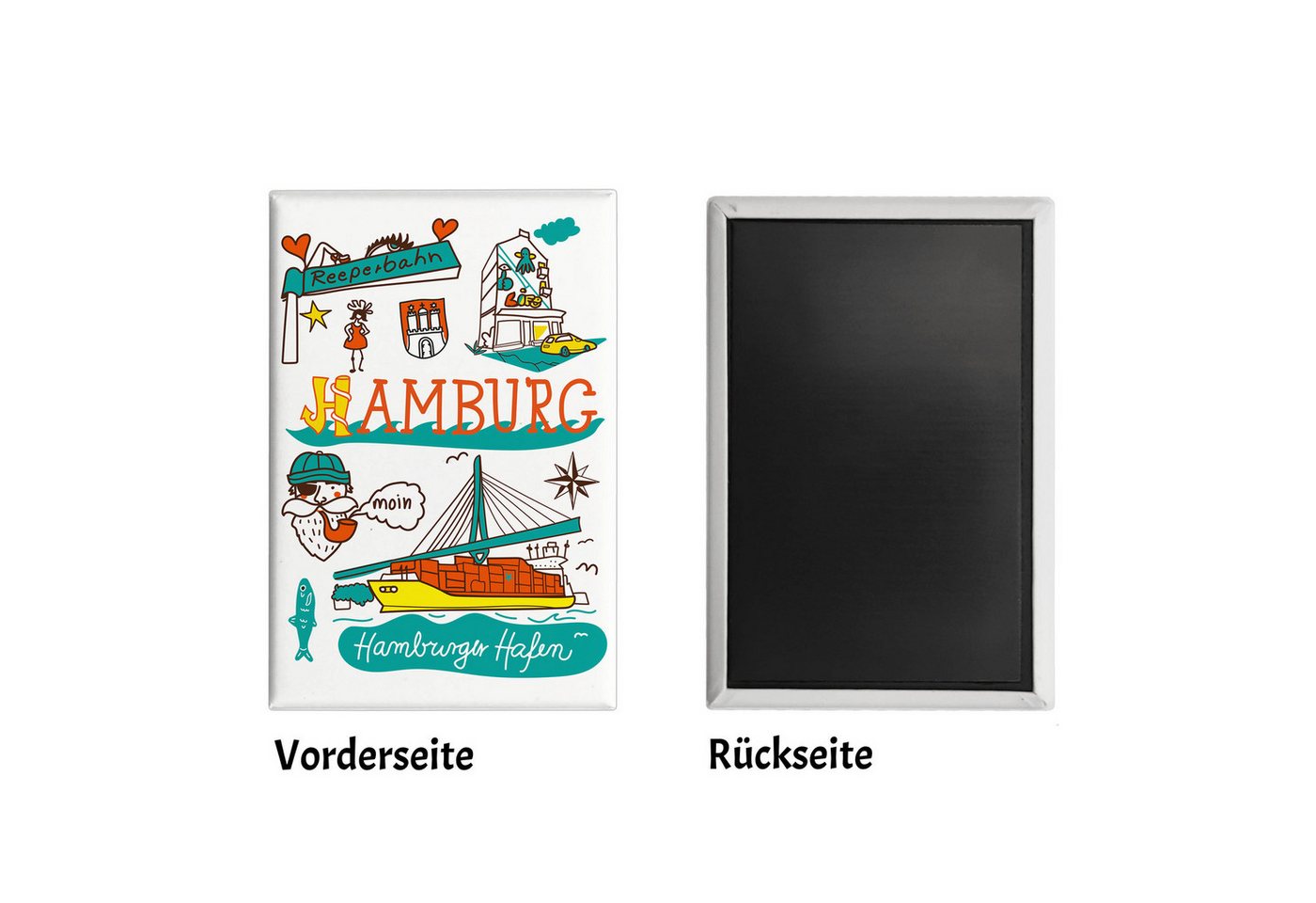 Thumbnail - speecheese Magnet Hamburg Wimmelbild Souvenir Magnet - Reeperbahn