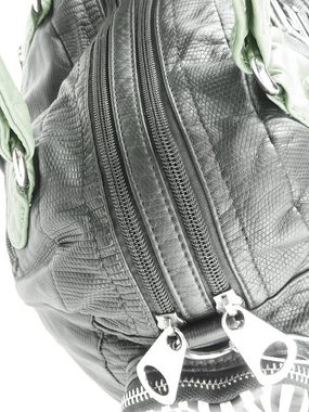 Taschen4life Schultertasche trendige Damen Handtasche TP1410 gestreift, mit abnhembaren Schulterriemen, lange Tragegriffe, Trend Design
