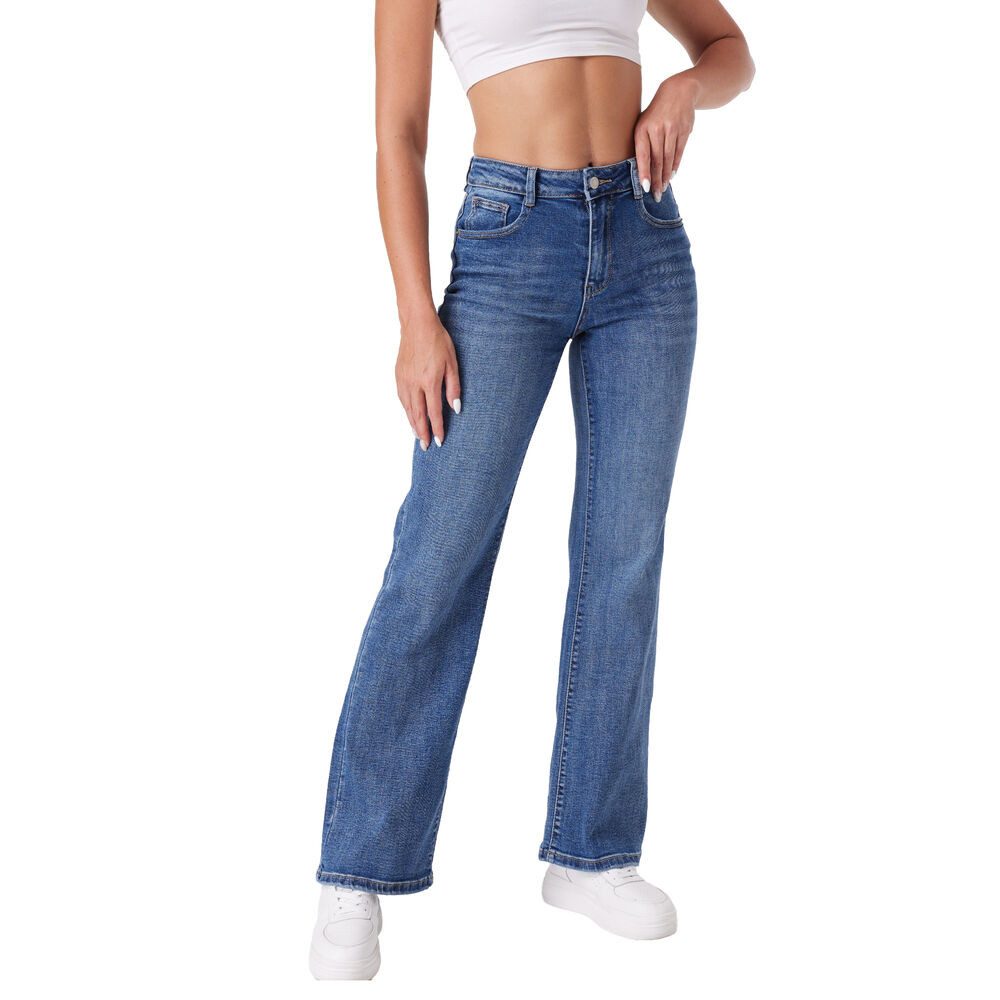 Ital-Design Bootcut-Jeans Damen Jeans mit weitem günstig online kaufen