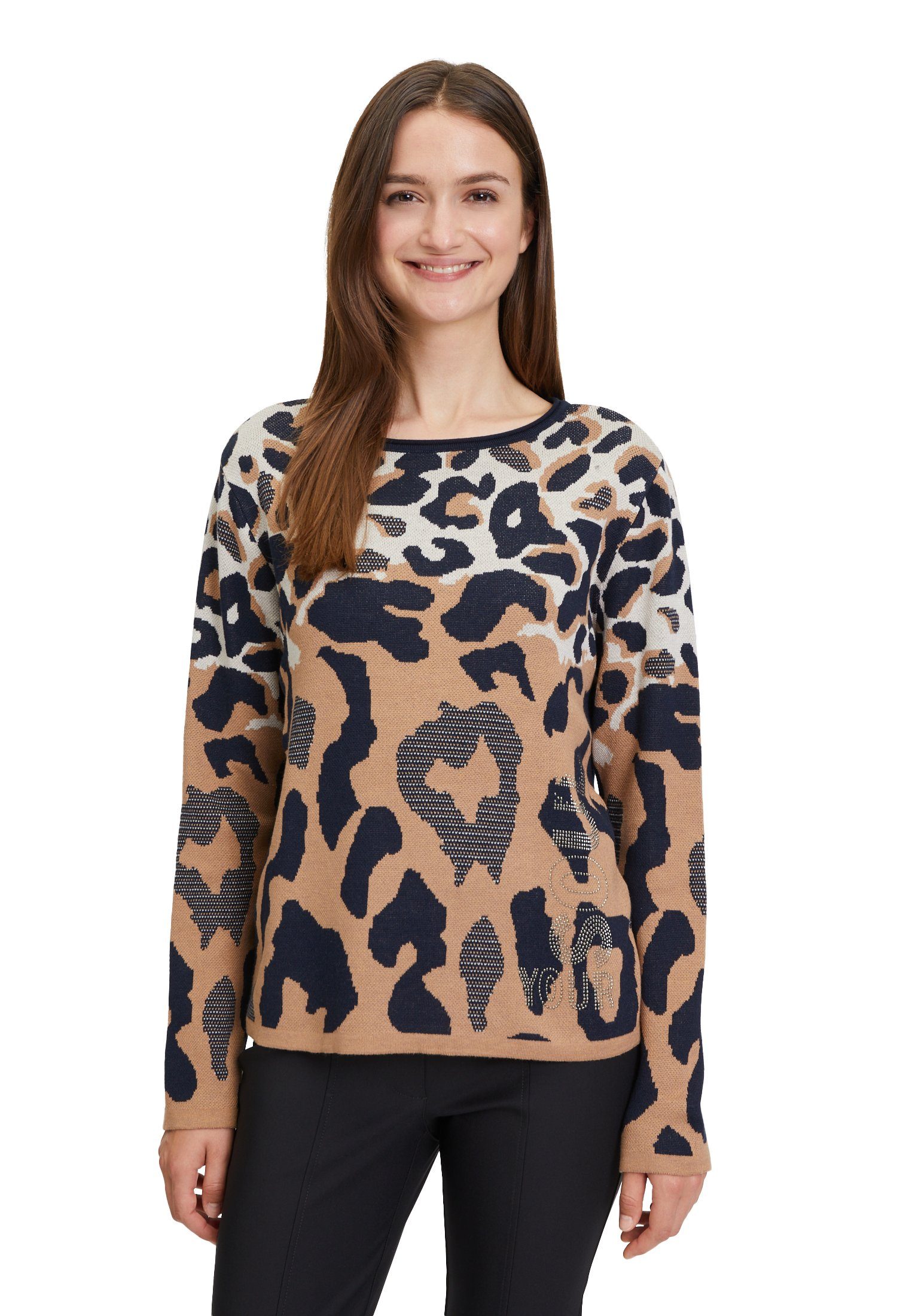 Betty Barclay Strickpullover mit Jacquard (1-tlg) Glitzersteine