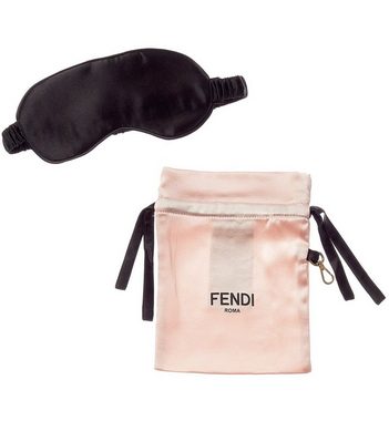 FENDI Schlafmaske FENDI Padded Silk Sleep Mask Reversible Eye Mask & Bag Pouch Schlafmas