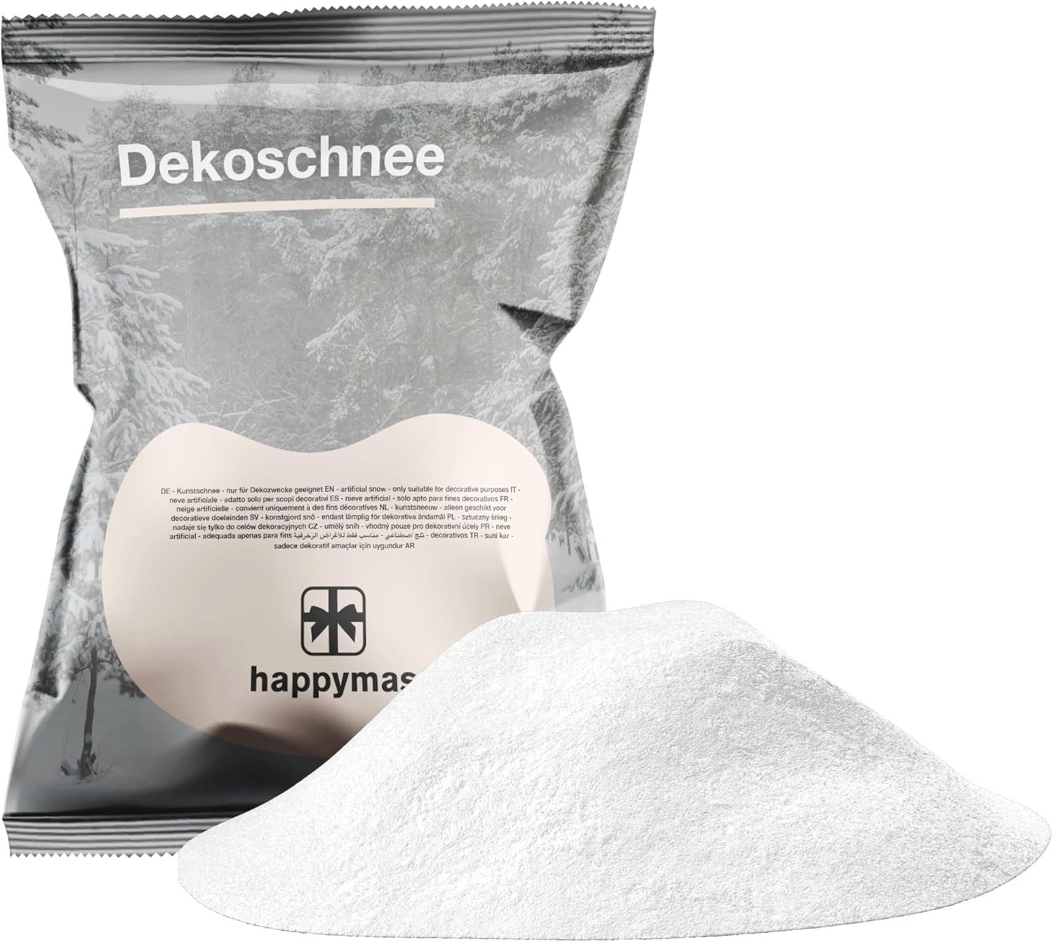 Streudeko Täuschender Kunstschnee, weich & fluffig ca. 1000 ml Weihnachten Deko