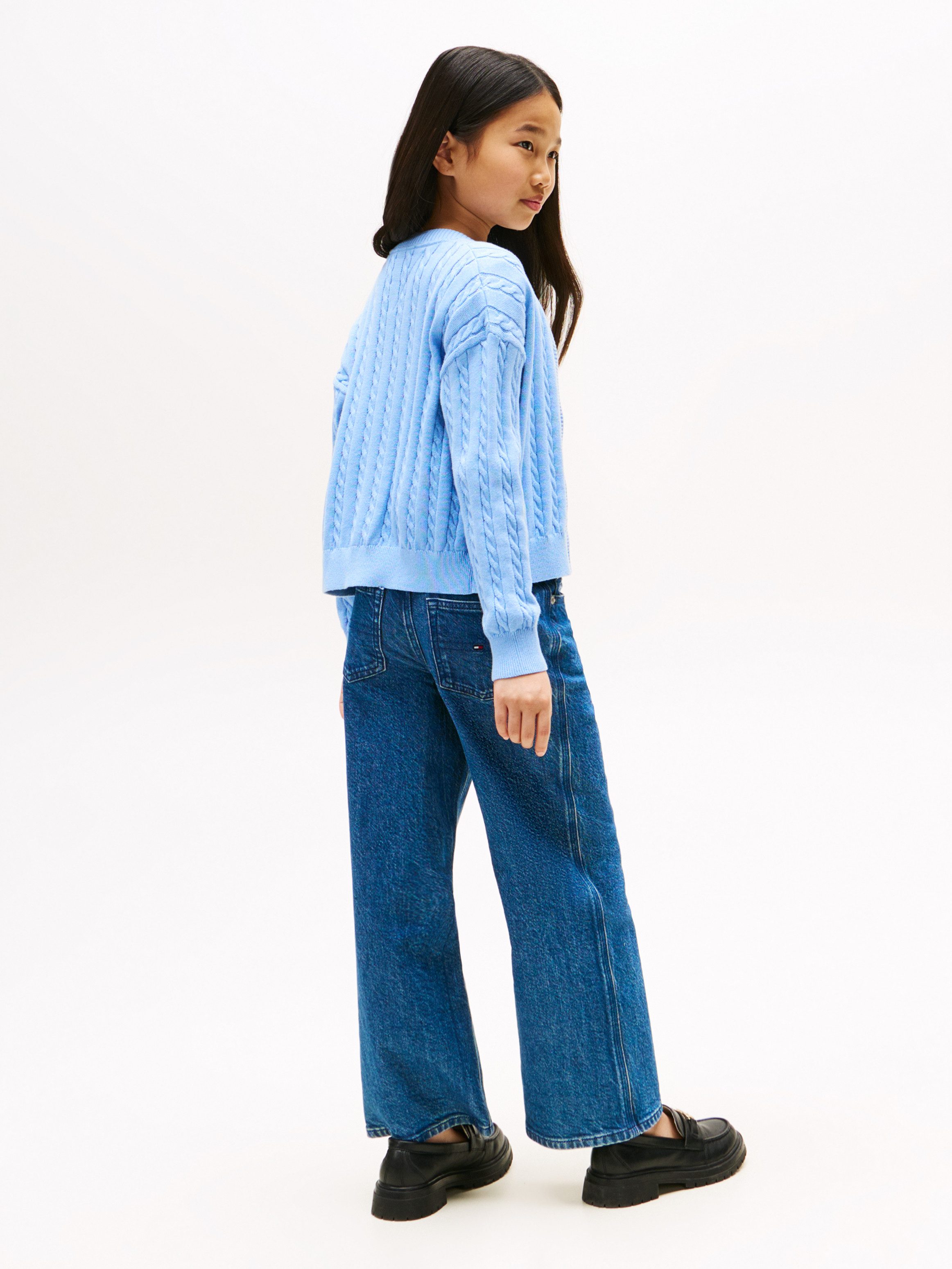 Tommy Hilfiger Strickjacke CABLE CARDIGAN für Kinder bis 16 Jahre, mit Zopfmuster