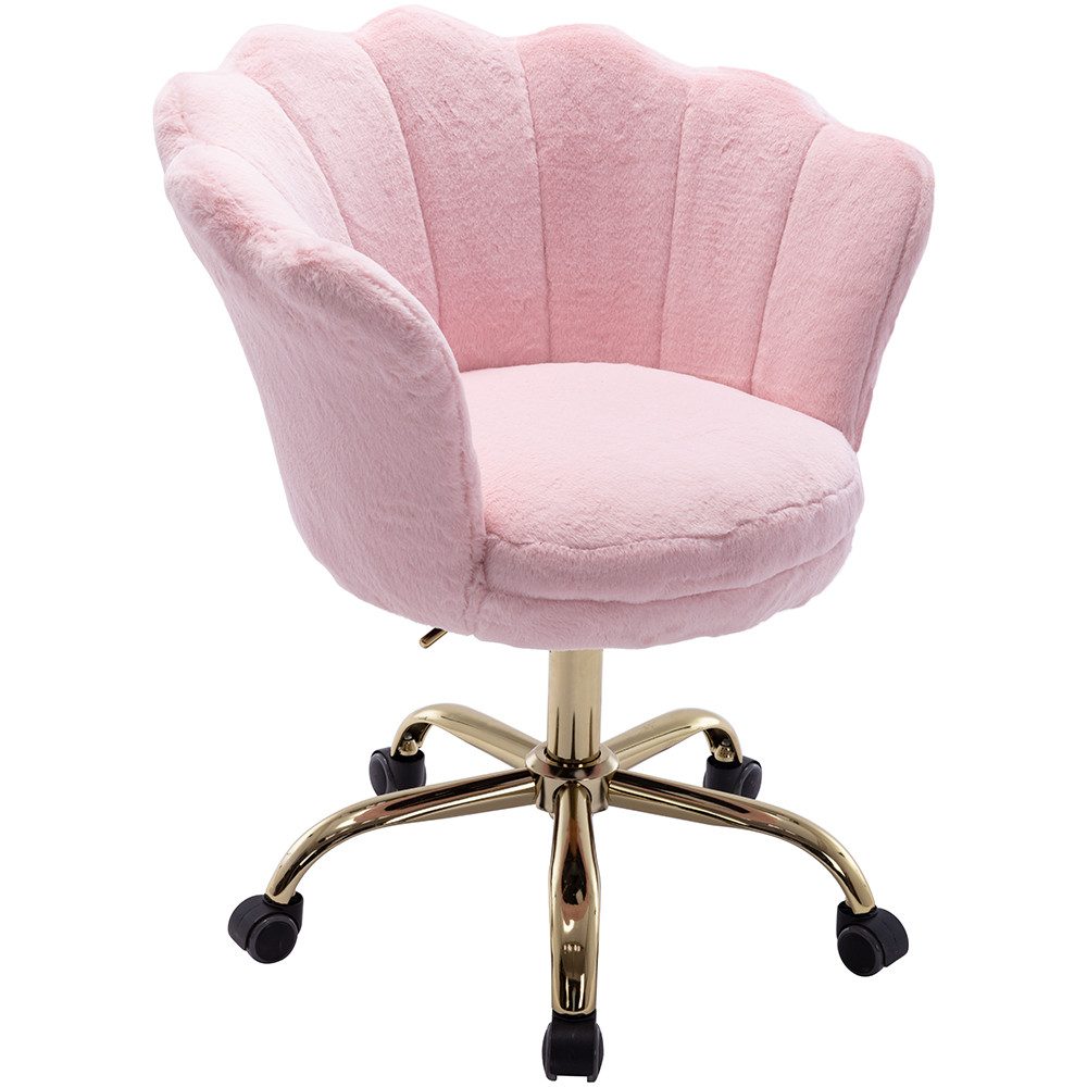 WAHSON OFFICE CHAIRS Loungesessel Bürostuhl Kunstfell Drehstuhl mit Rollen günstig online kaufen