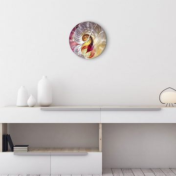 DEQORI Wanduhr 'Dynamisches Farbmuster' (Glas Glasuhr modern Wand Uhr Design Küchenuhr)