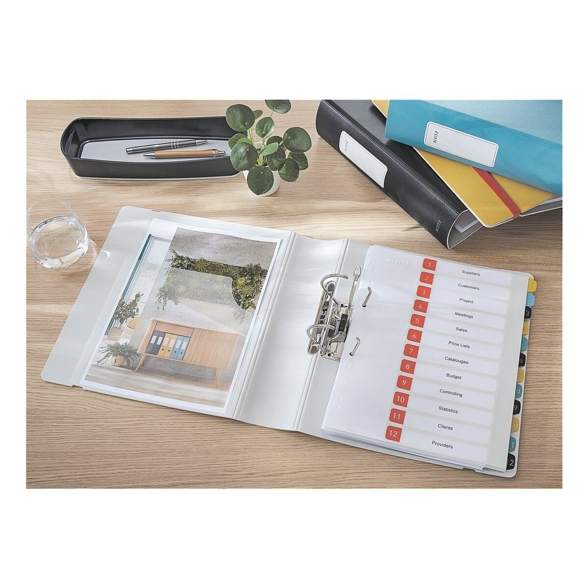 LEITZ Aktenordner 180° Active Cosy, Ordner breit, zweifarbig, aufgeklebtes Rückenschild