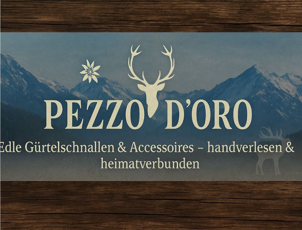 Pezzo D'oro Gürtelschnalle Gürtelschnalle "Hirschkopf" Trachtenstil