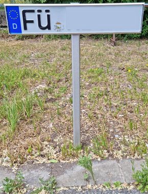 reinkedesign Edelstahl Parkschildhalterung - Erdspieß - KFZ-Kennzeichen Halterung, (Parkplatzkennzeichnung, Kennzeichen Halterung für den Parkplatz)