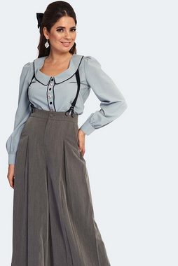 Voodoo Vixen Marlene-Hose Pinstripe Suspender Wide Leg Trousers Vintage Trousers 40er Jahre Stil