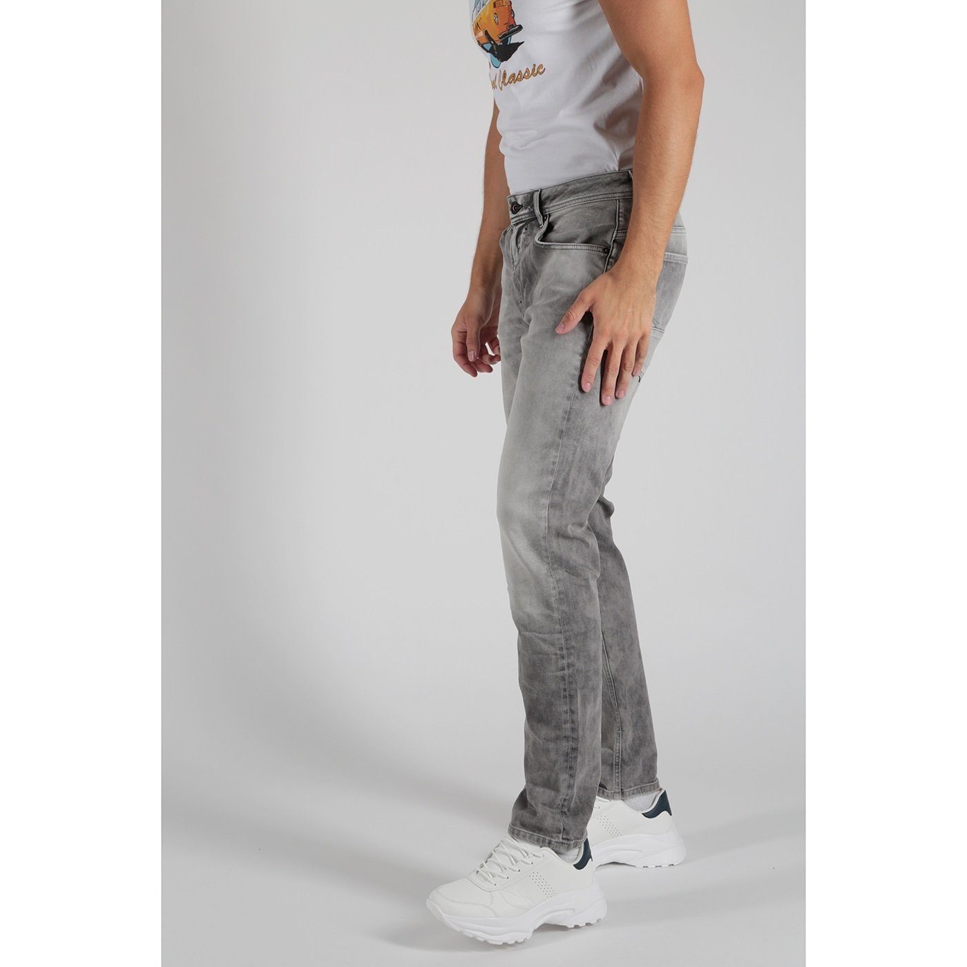 Ricardo 5-Pocket-Style Denim Miracle Regular-fit-Jeans of Grey im Indiana