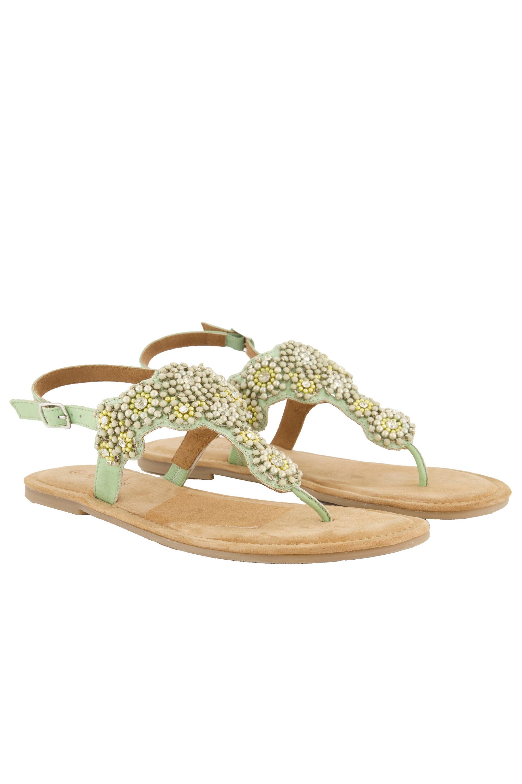 Ulla Popken Riemchensandalen Perlen Memory Foam günstig online kaufen