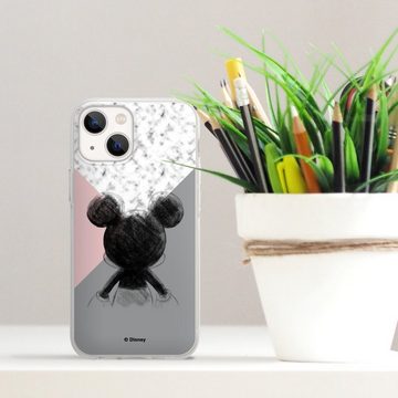 DeinDesign Handyhülle Disney Marmor Mickey Mouse Mickey Mouse Scribble, Apple iPhone 13 Mini Silikon Hülle Bumper Case Handy Schutzhülle