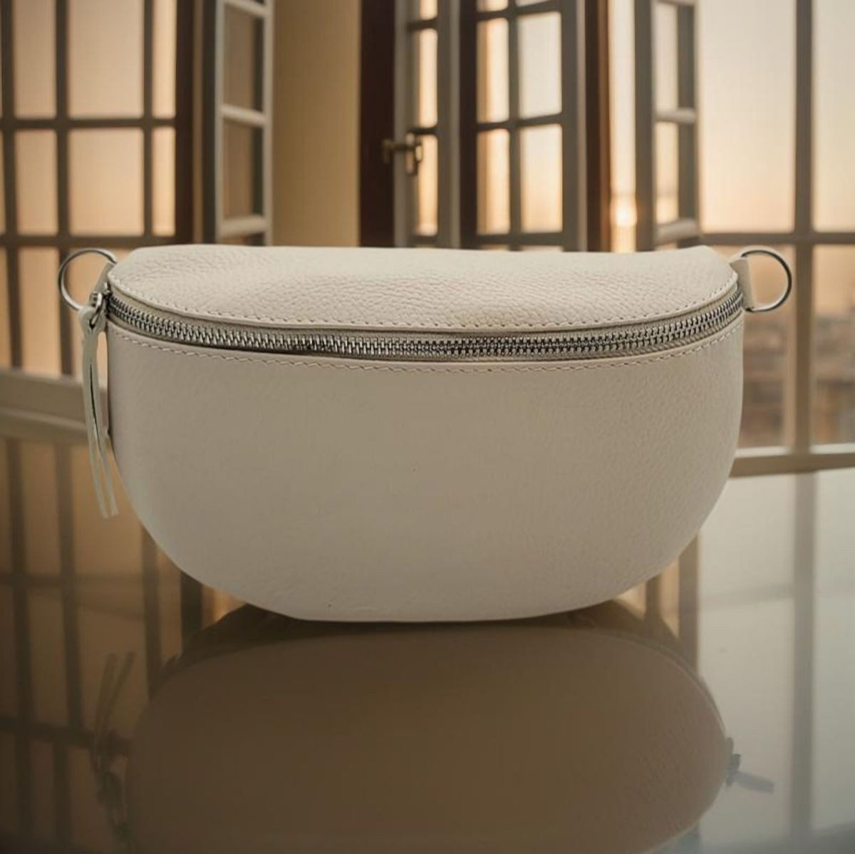 Umhängetasche echt Leder Damen Crossbag Crossbodybag Schultertasche