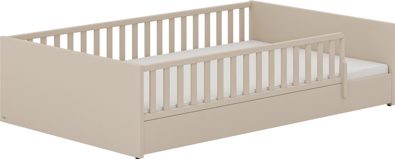 PAIDI Kinderbett LITTLE FLO, vom Baby bis zum Teeni, in mehreren Farben und Breiten (Breite/Länge: 90x200cm + 120X200cm +140x200cm), umbaubar zum Kinder- oder Jugendbett, Bodenbett auch als Sofa nutzbar