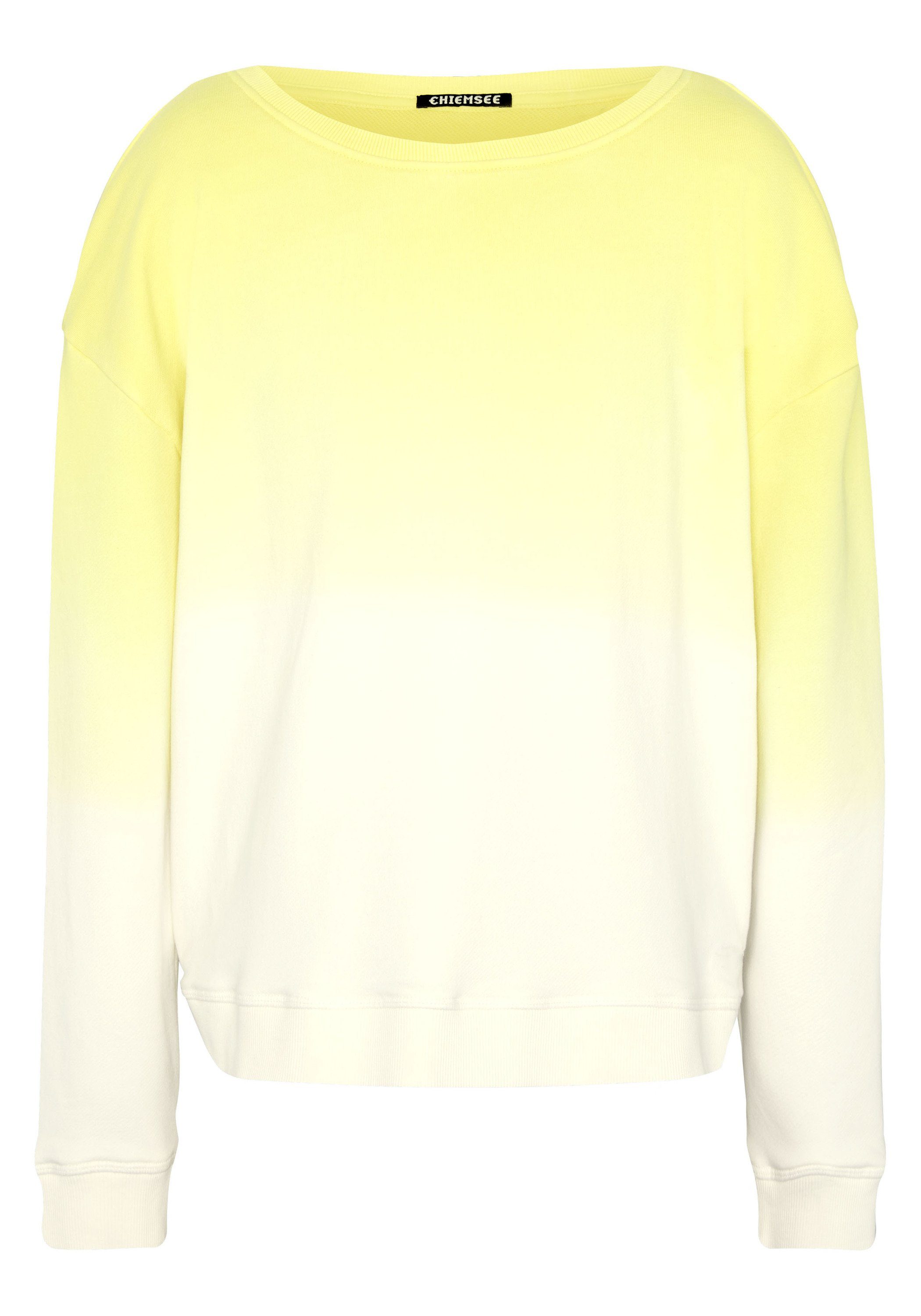 mit Sweatshirt Print 2010 Sweater 1 Farbverlauf und Yellow/White Chiemsee