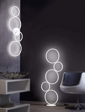 lightling LED Deckenleuchte Sina 4 Ringe, LED fest integriert, Warmweiß, LED Deckenlampe