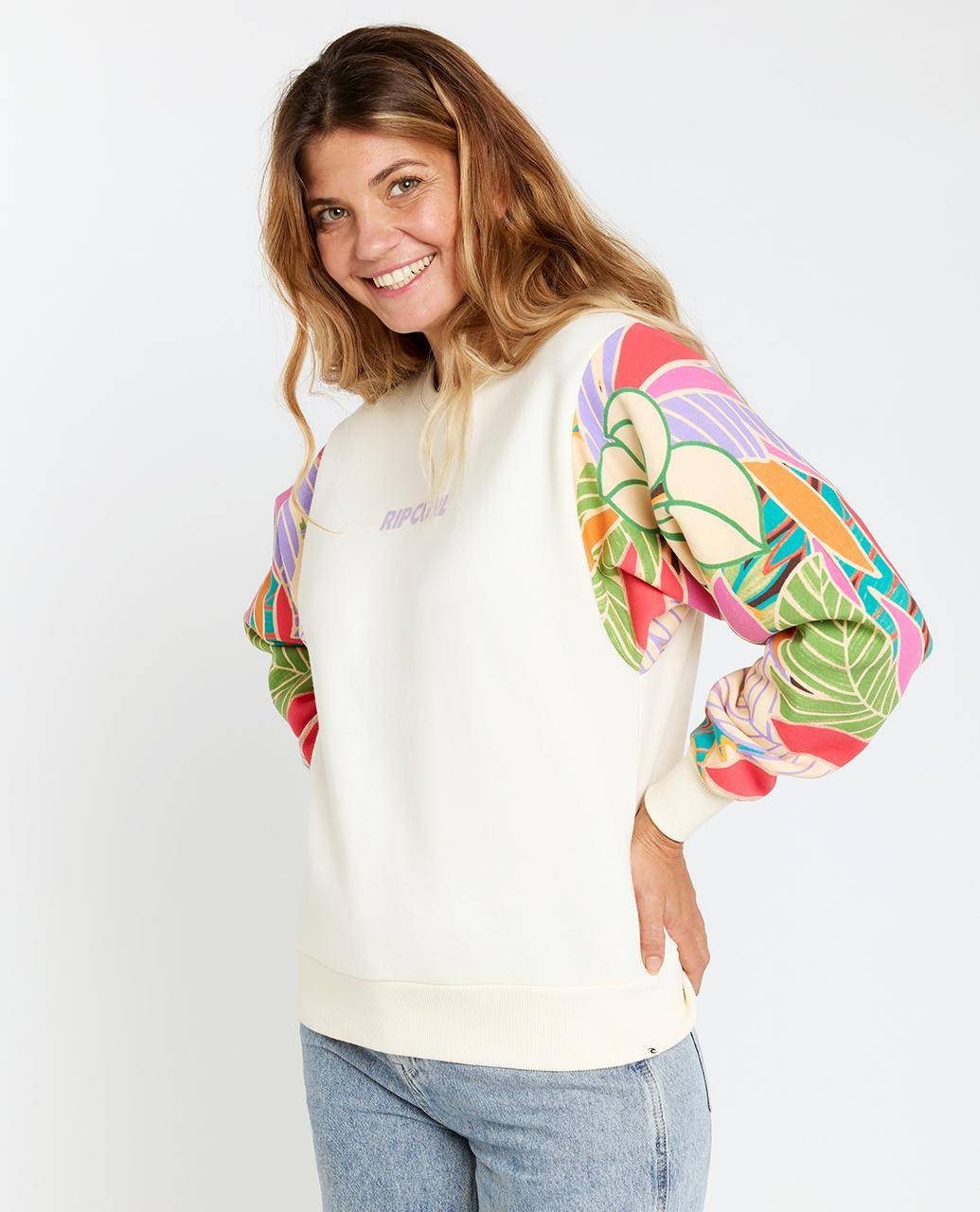 Rip Curl Rundhalspullover Wavy Print Fleece günstig online kaufen