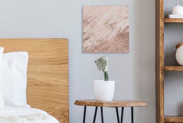 OneMillionCanvasses® Leinwandbild Marmor - Rosa - Roségold, (1 St), Leinwand Bilder für Wohnzimmer Schlafzimmer