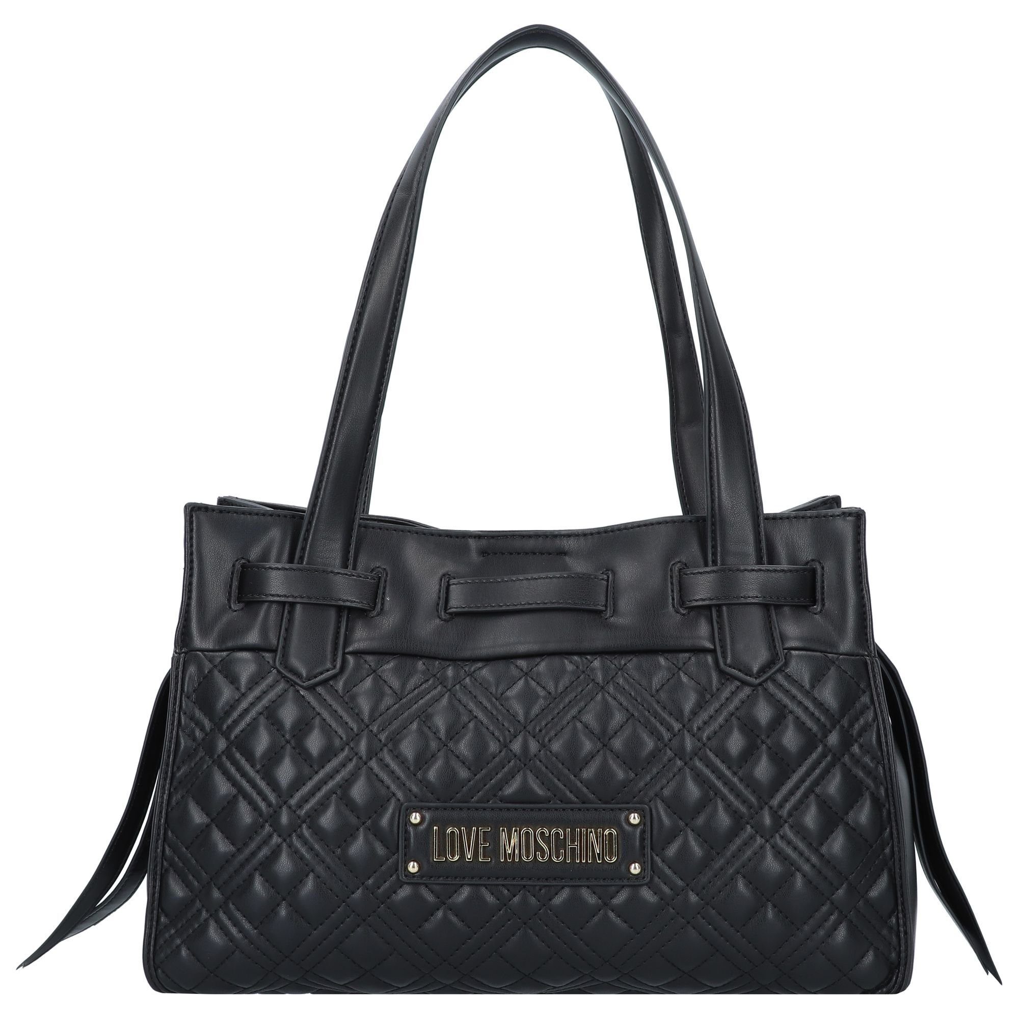 Love Moschino Damen Schultertasche – Dunkelblauer Denim-Look, Lässig Und Stylisch