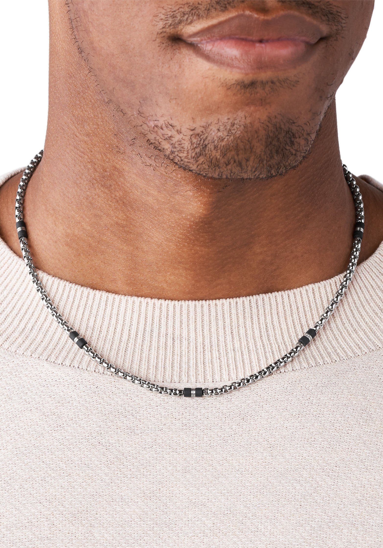 Fossil Edelstahlkette Schmuck Geschenk Edelstahl Halskette MENS DRESS