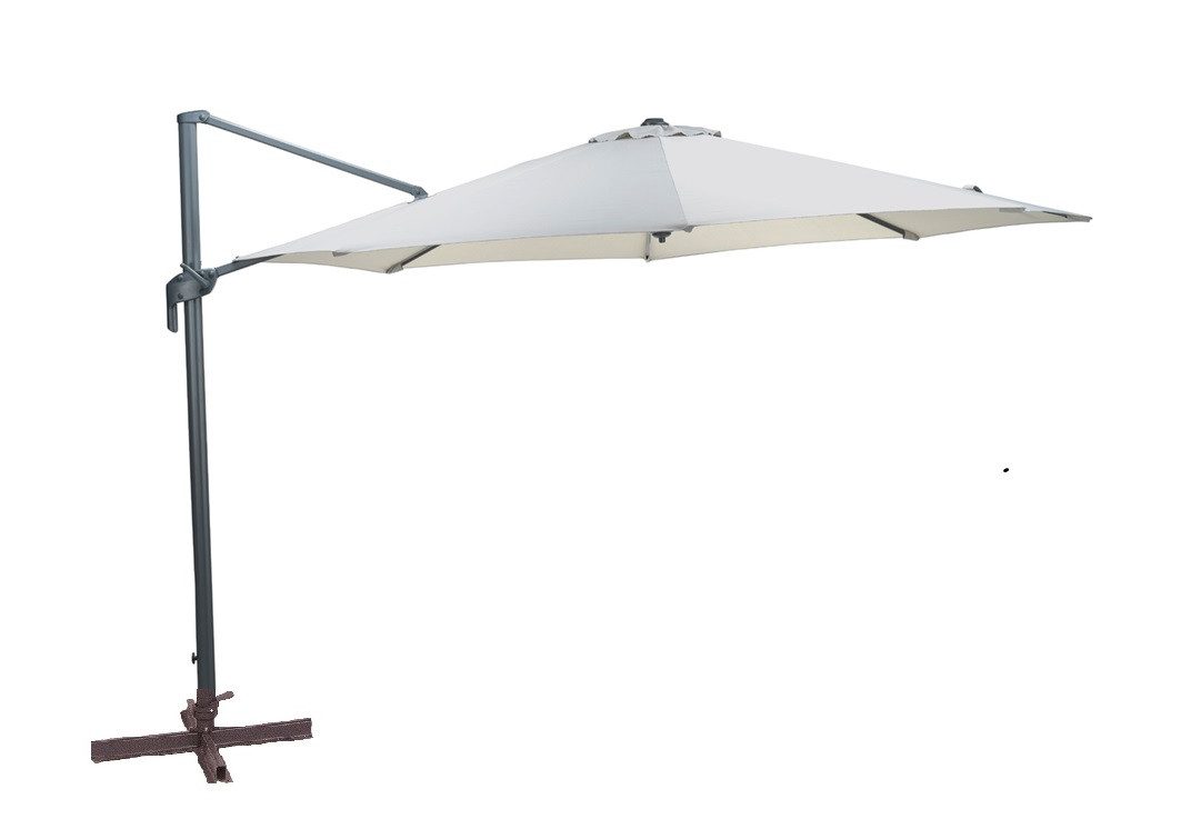 Garden Impressions Ampelschirm "Hawaii Sand", rund 330 cm, Sonnenschirm, kippbar / drehbar / inkl. Kreuzfußständer