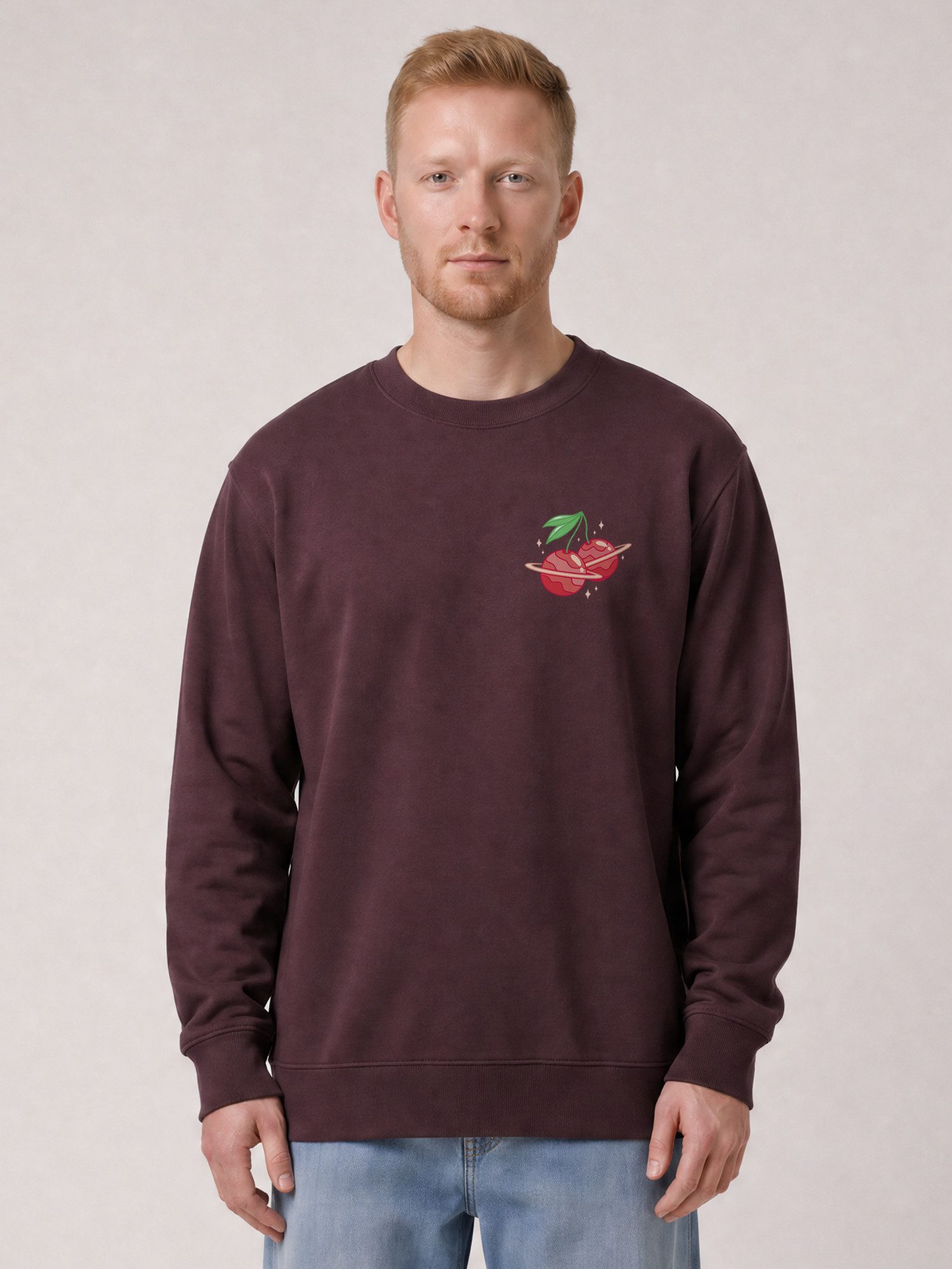 wat? Apparel Sweatshirt Cherry Planets