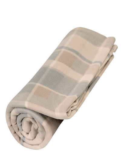 Trigema Fleeceschal TRIGEMA Fleece-Decke mit Karo-Muster, (1-St)
