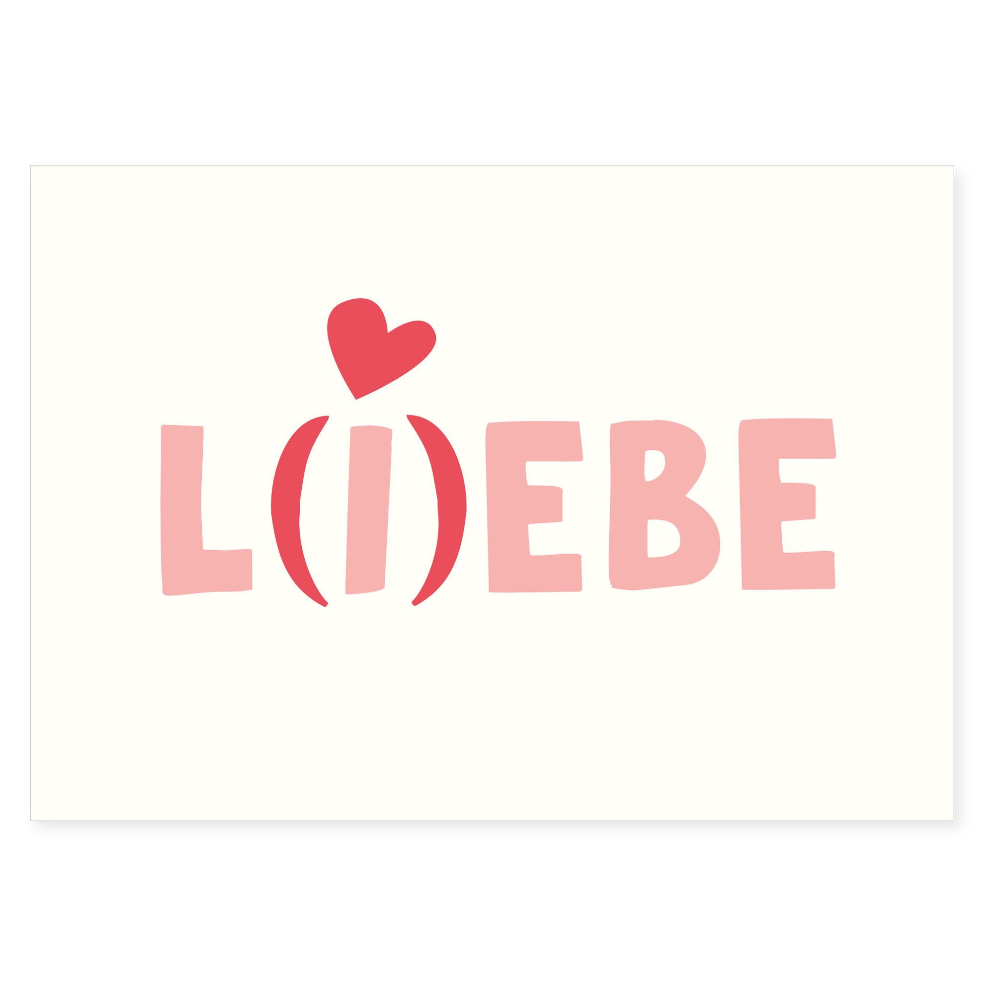 Postkarte Postkarte "L(i)ebe" aus Recyclingpapier