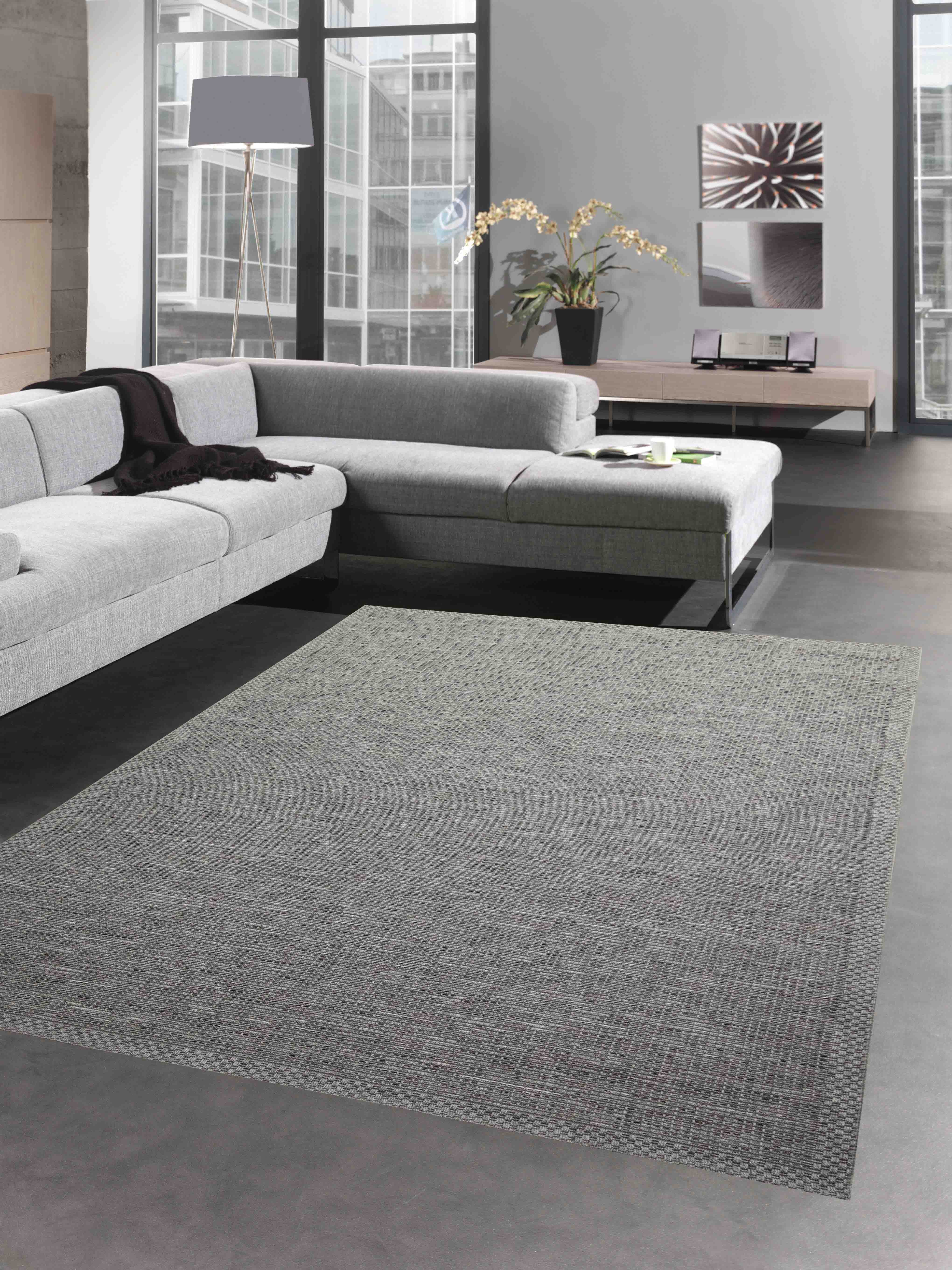 grau, Höhe: Sisal mm Optik - 8 Teppich Teppich Outdoor & Carpetia, rechteckig, Indoor