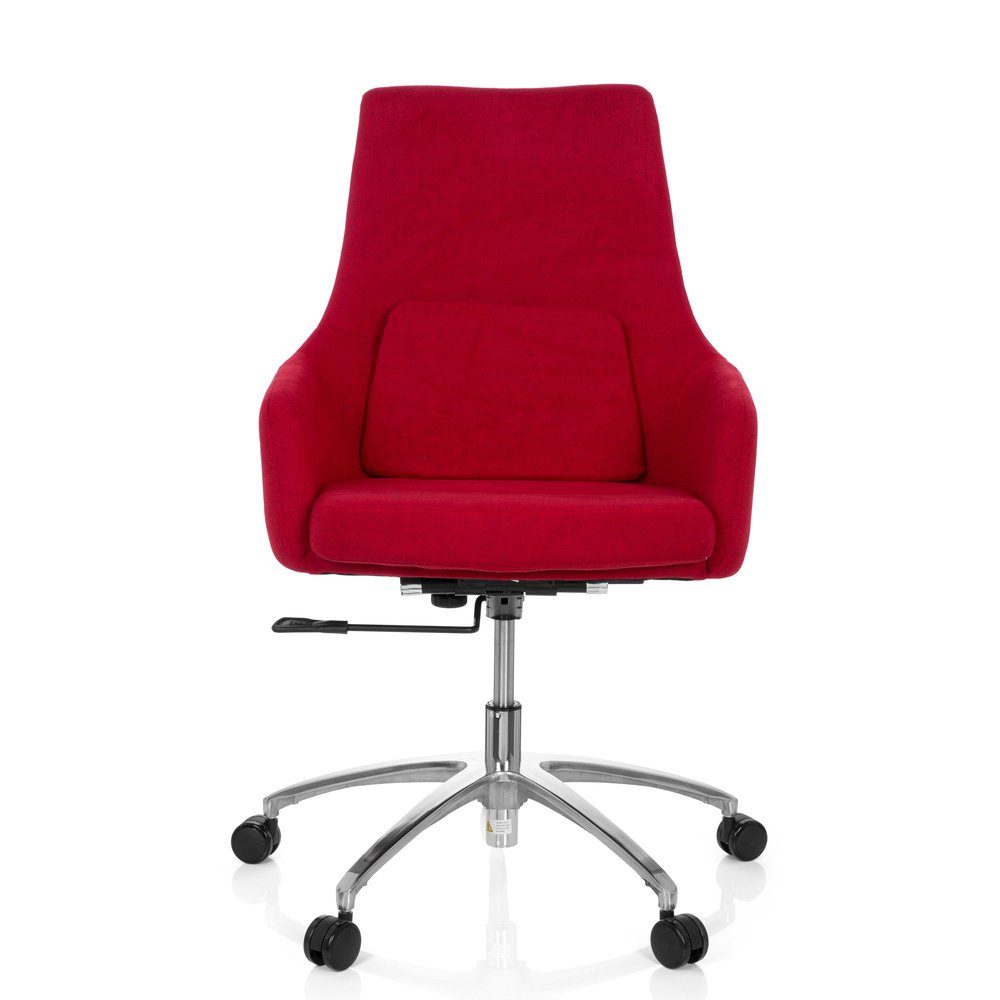 Drehstuhl Rot Schreibtischstuhl Bürostuhl Home 100 Stoff (1 OFFICE St), ergonomisch SHAKE Office hjh