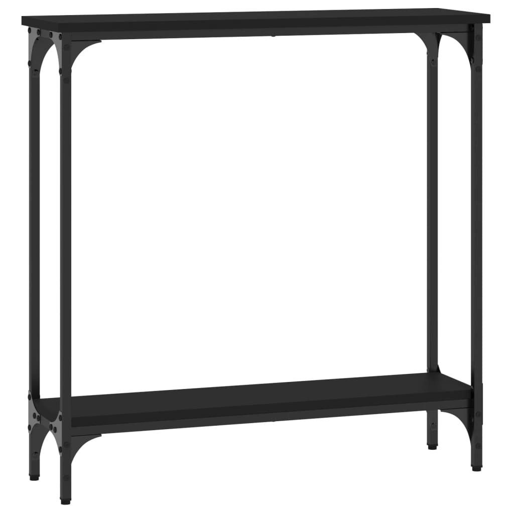 Beistelltisch 75x22,5x75 cm Konsolentisch furnicato Schwarz Holzwerkstoff