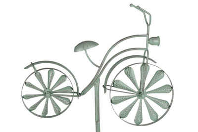 BURI Gartenstecker Gartenstecker Fahrrad Antik-Grün Windrad Windspiel Gartendeko Beetdeko