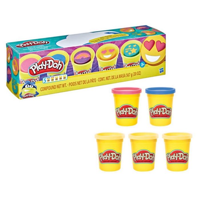 Hasbro Knete Play-Doh Fröhliche Farben Knetpack 5 Dosen Knete