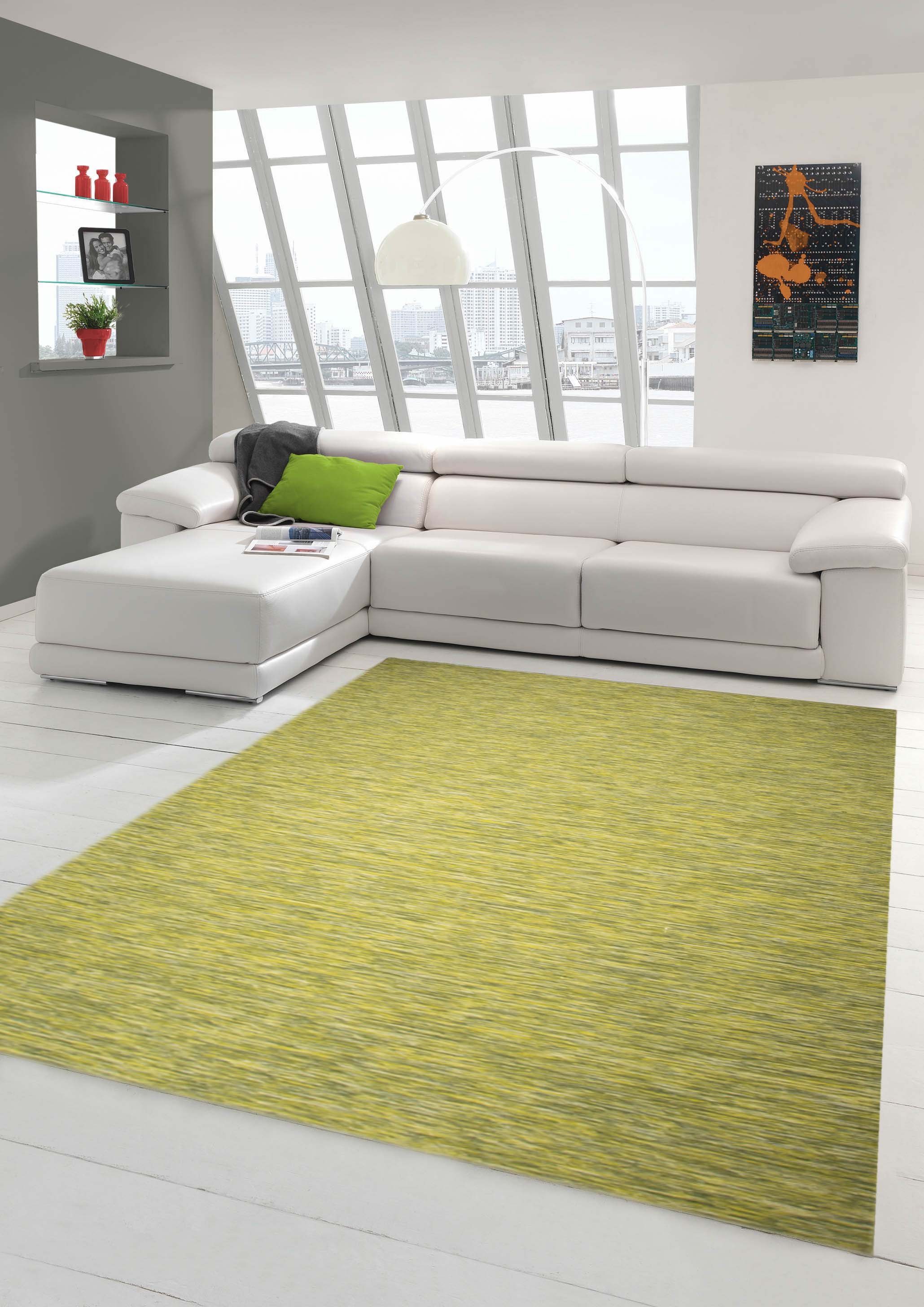 Indoor/Outdoor Teppich Flachgewebe Outdoorteppich Farbe mm nutzbar Teppich-Traum, Höhe: Grün, beidseitig 4 rechteckig,