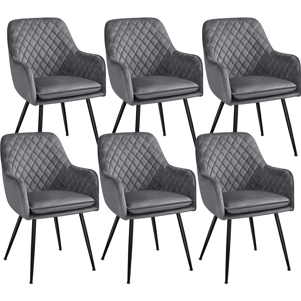 Yaheetech Esszimmerstuhl Küchenstühle (6 St), Stuhl-Set Polsterstühle mit A günstig online kaufen