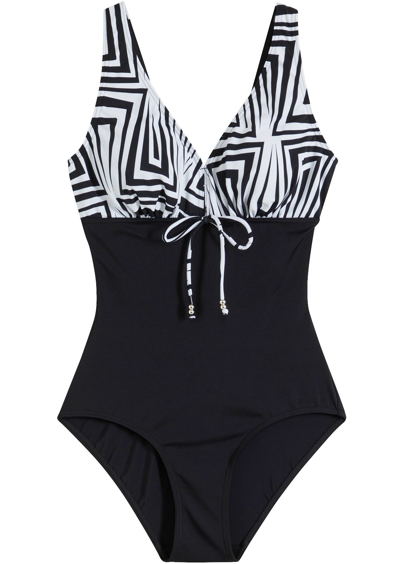 bonprix Badeanzug sportlicher Stil, mit Schleifen-Detail, aus elastischem Material – Bild 5 von 5