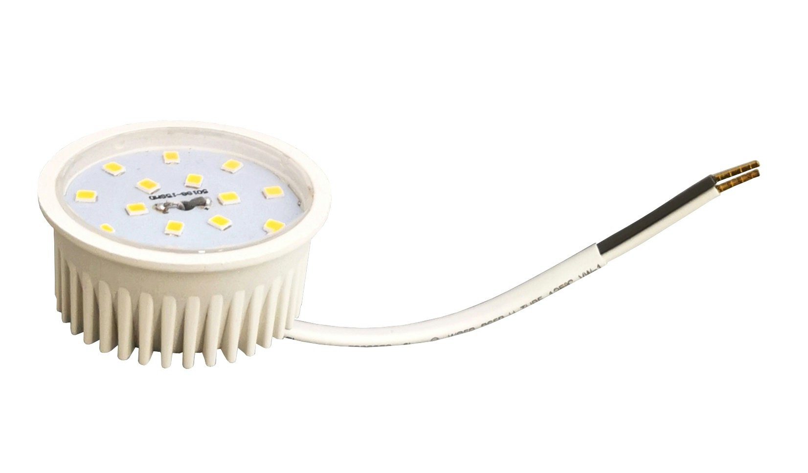 TRANGO LED Einbaustrahler, 5er Pack MO15SD-5 Ultra flach 5Watt 3 Stufen dimmbar LED Modul 3000K warmweiß zum Austauschen GU10 & MR16 Halogen Leuchtmittel, für Einbauleuchten, Deckenstrahler, Deckenleuchte, Spots