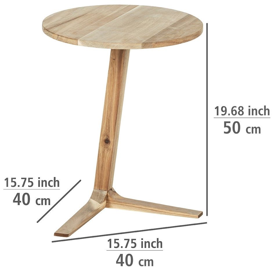 WENKO Beistelltisch Acina, cm, ØxH: aus 40x50 Akazienholz