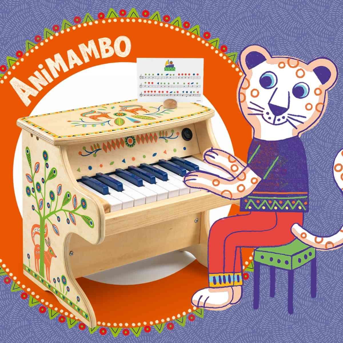 DJECO Klavier Kinderklavier mit 18 Tasten aus Holz DJ06006