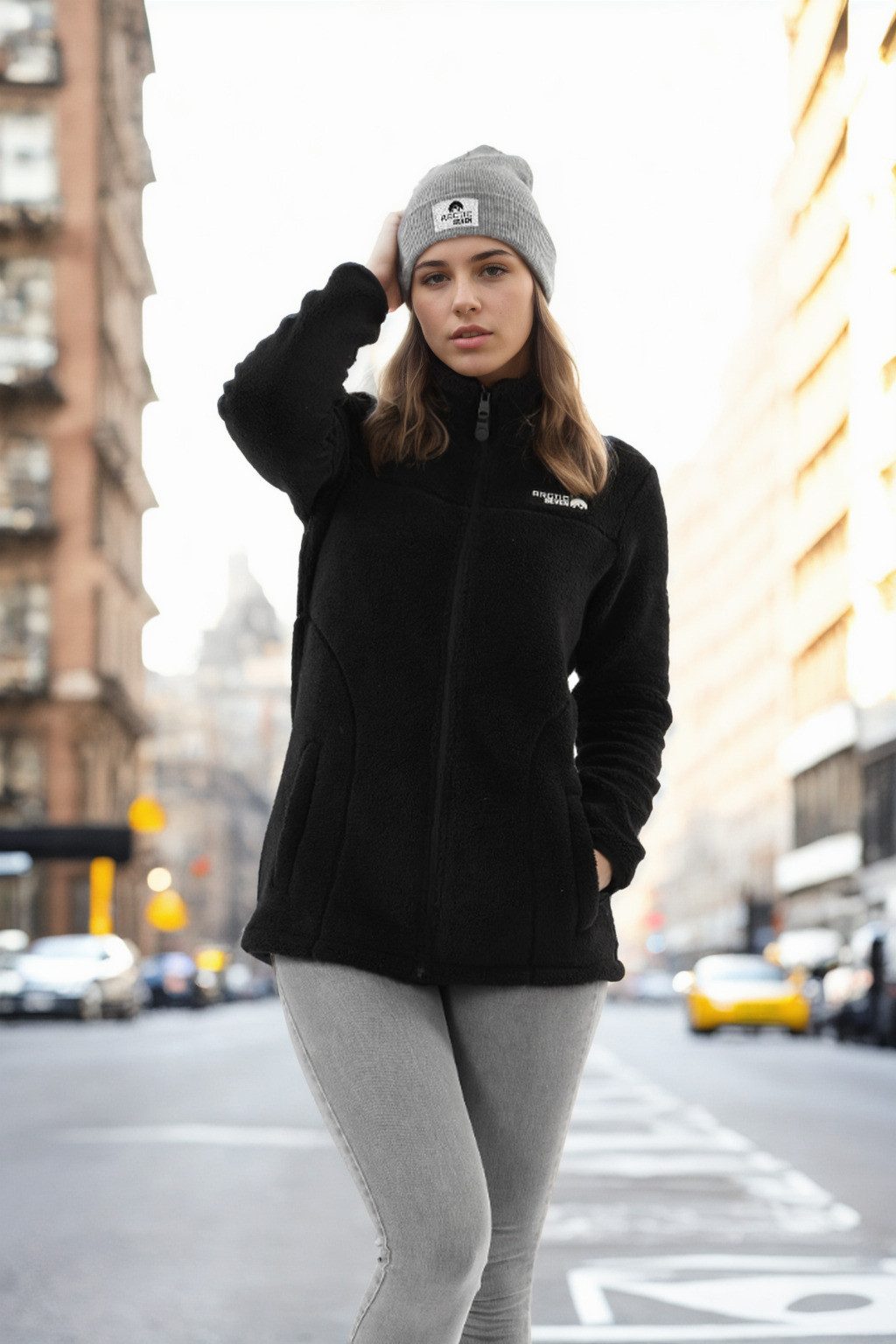 Arctic Seven Fleecejacke ASDiania Sherpa Übergangsjacke – Bild 2 von 5