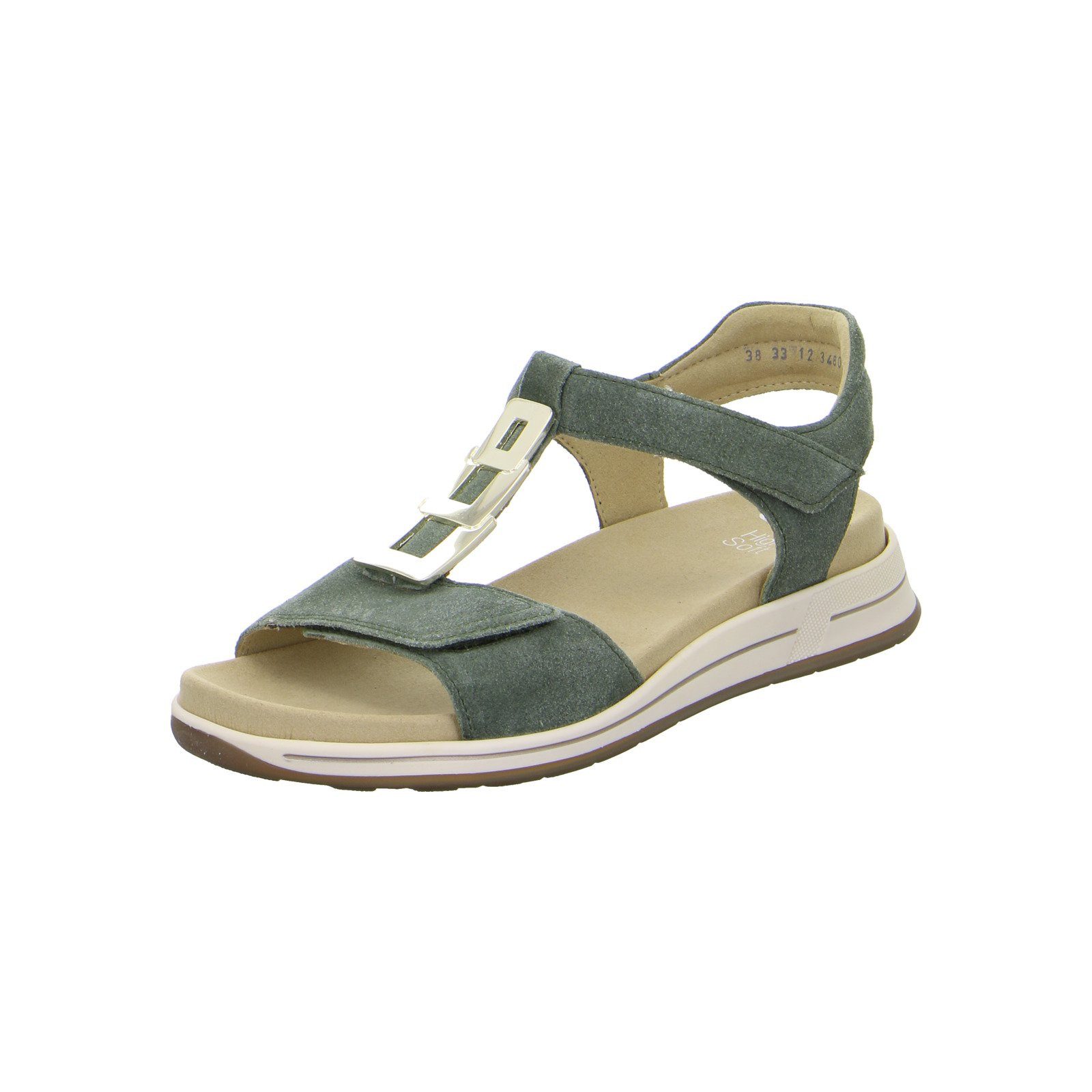 Ara Osaka - Damen Schuhe Sandalette Rauleder grün