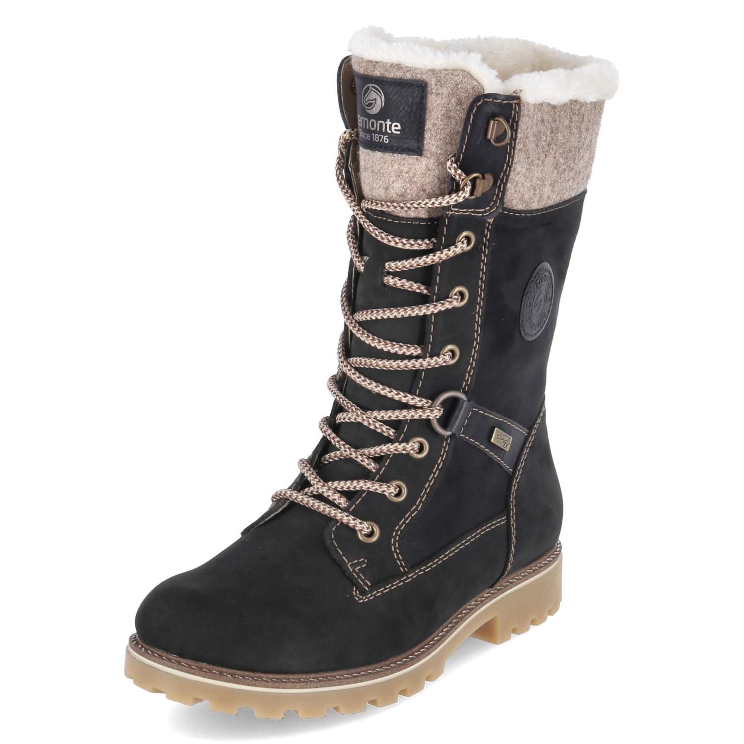 Remonte Remonte D8474-03 Damen Leder & Textil schwarz Winterstiefel günstig online kaufen