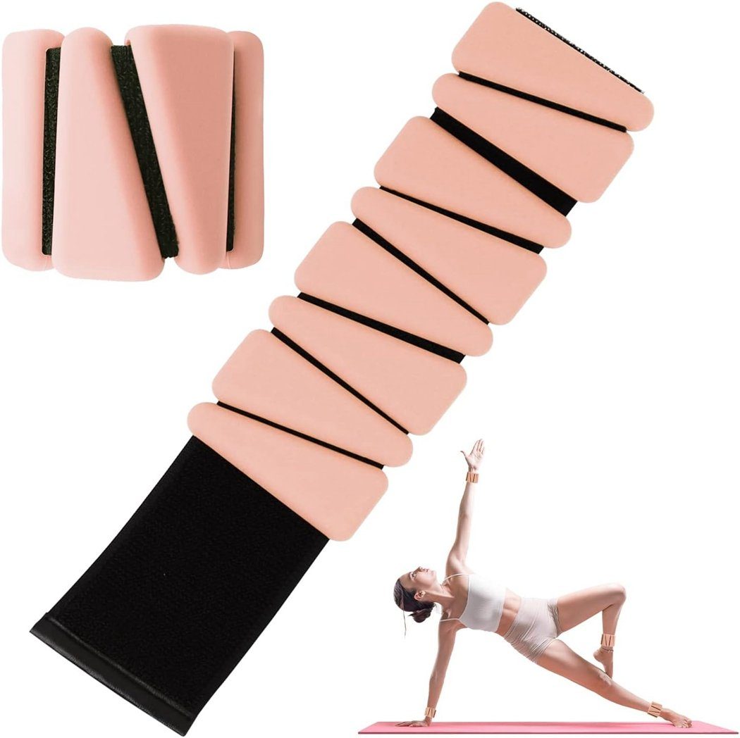 TUABUR Gewichtsmanschette Handgelenkgewichte, verstellbare Trainingsgewichte aus Silikon für Fleisch rosa