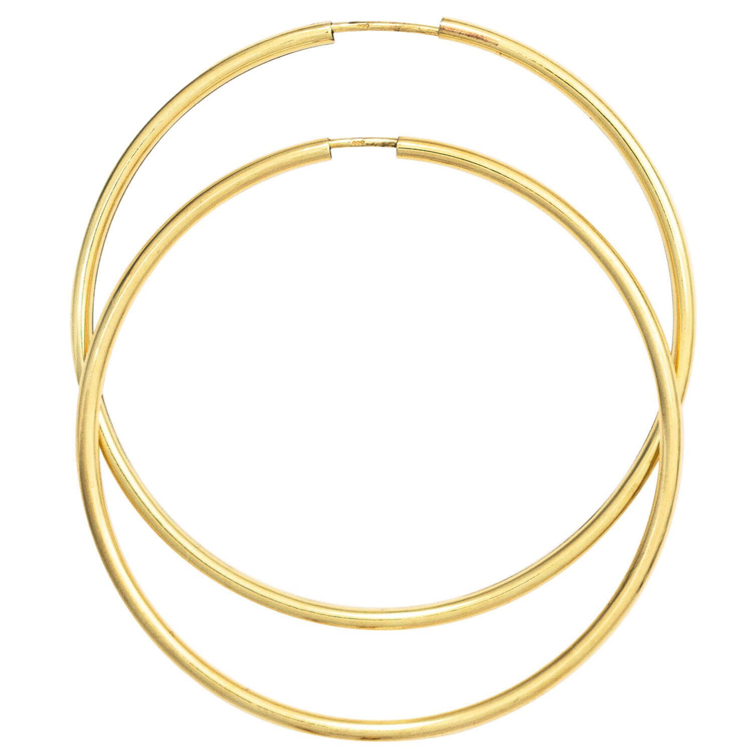 Paar Creolen Paar Creolen Ø 50mm aus 333 Gelbgold