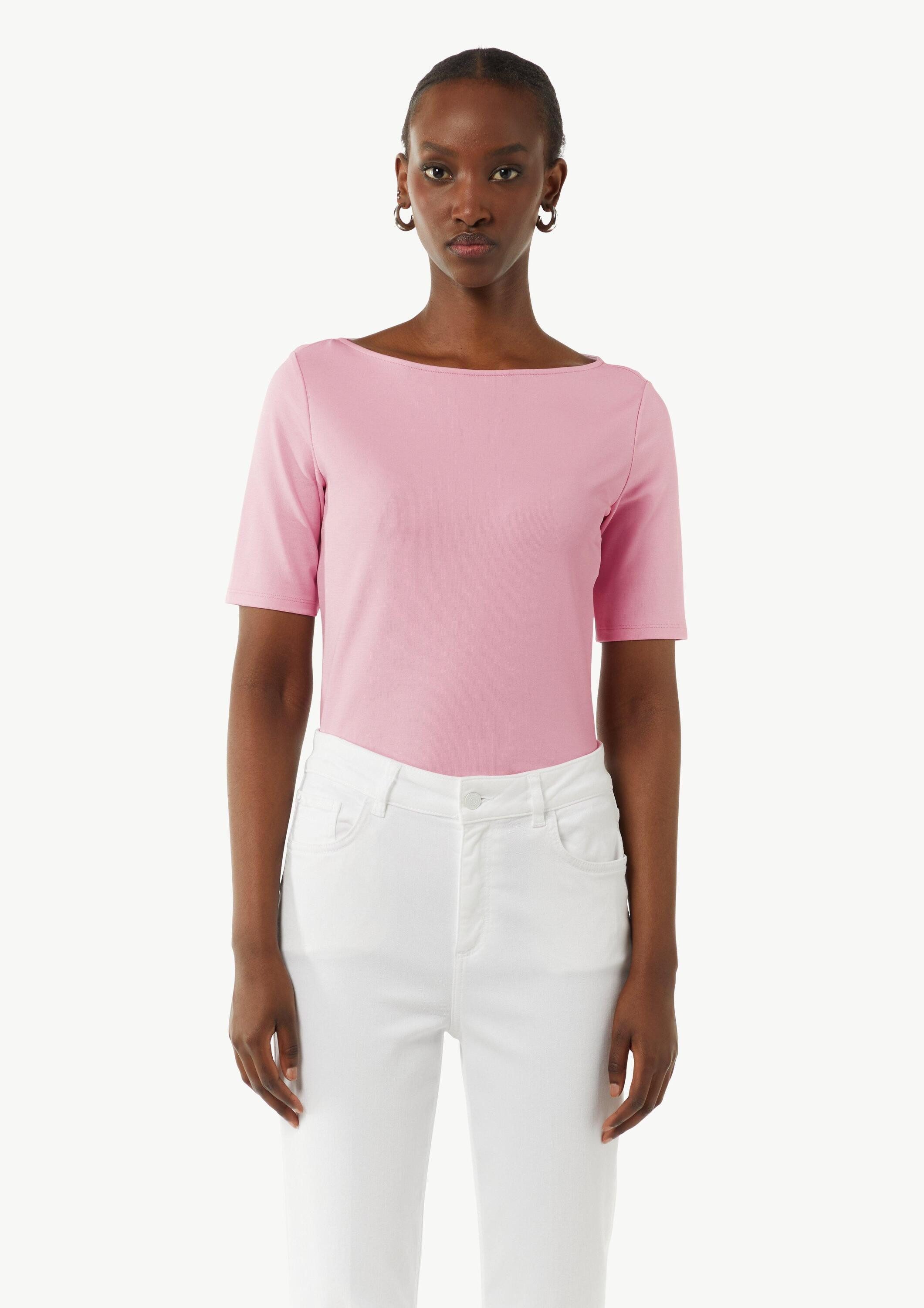 comma Kurzarmshirt T-Shirt T-Shirt im Slim Fit