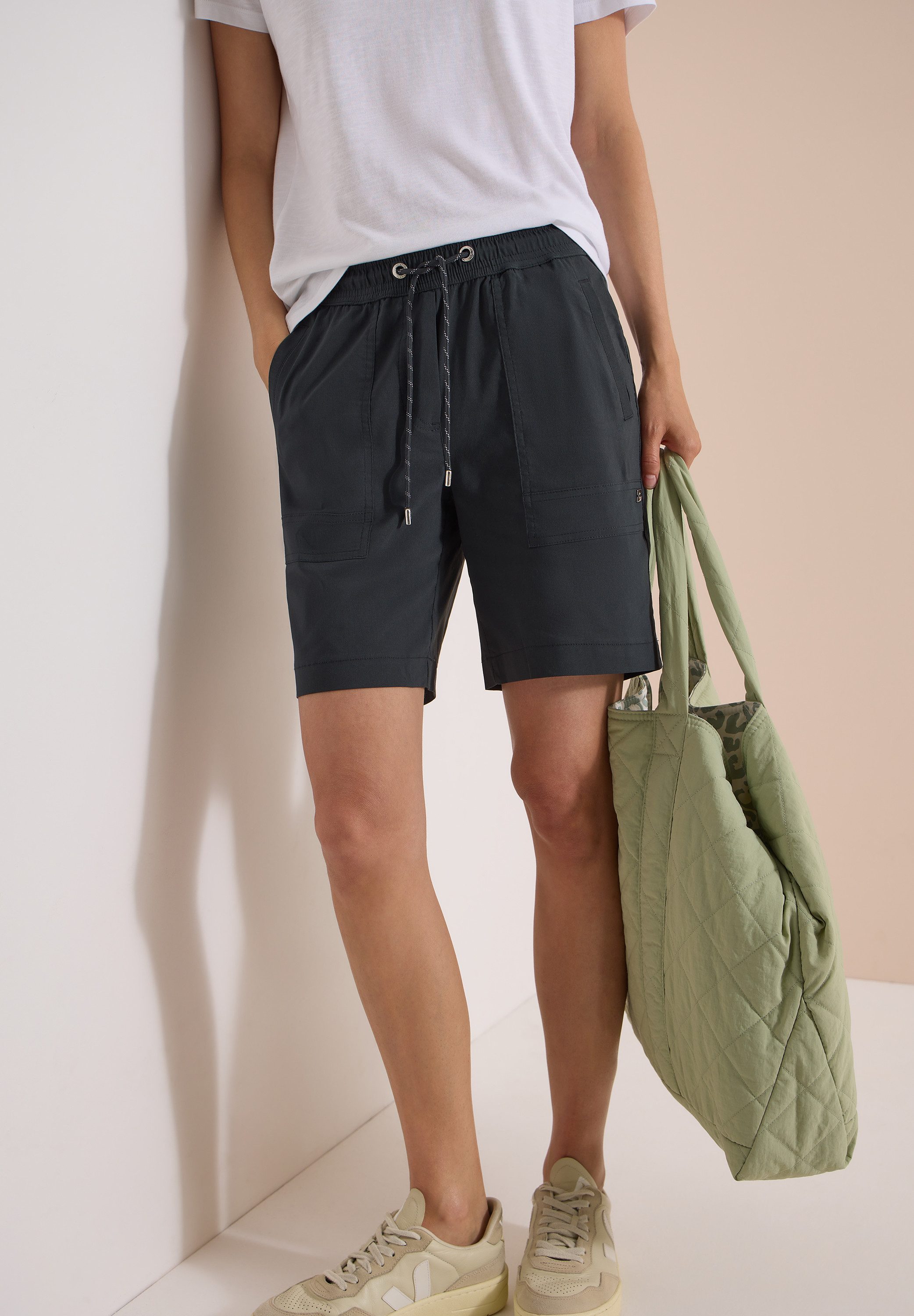 CECIL Shorts Style Chelsea bequeme Sommershorts, Elastikbund, aufgesetzte Taschen