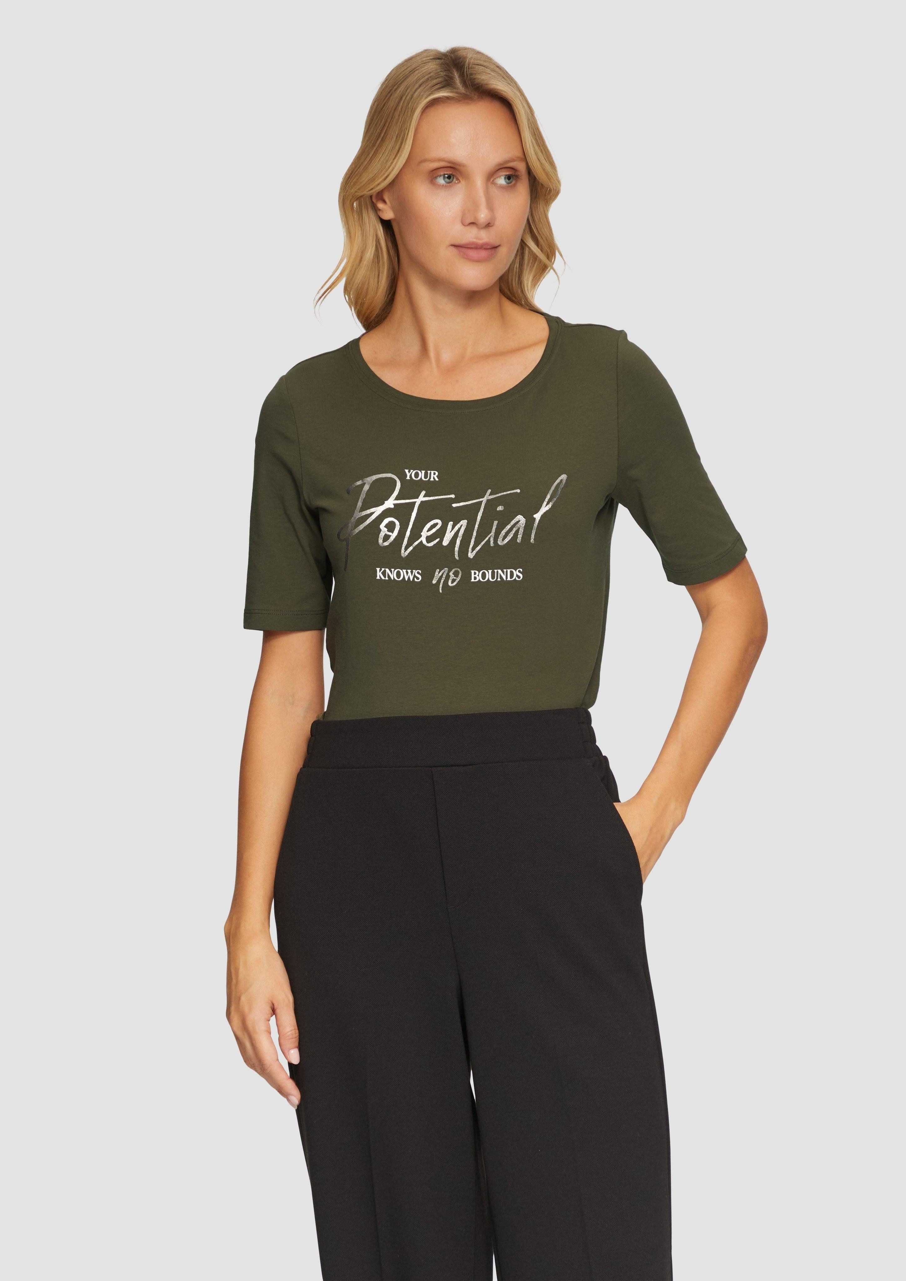 s.Oliver Kurzarmshirt T-Shirt mit Frontprint im günstig online kaufen